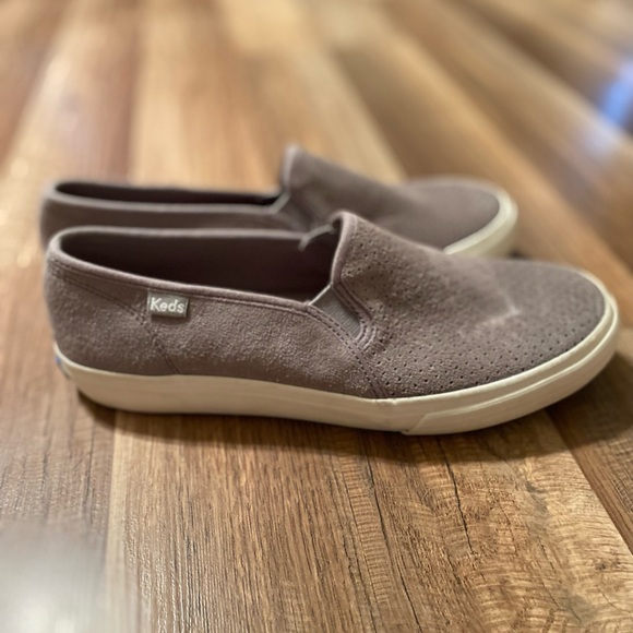 Keds Shoes - Keds Double Decker Houndstooth Slip On Comfy Sneaker Gray Suede Women Size 7.5